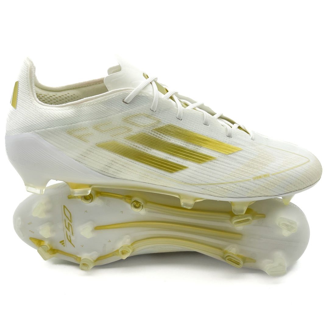 Adidas F50 Elite FG - Day Spark - White/Gold Metallic/White – Boots Plug, photo 1
