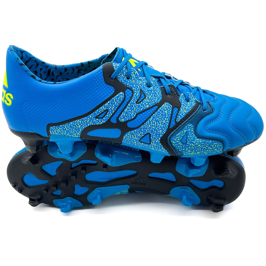 Adidas X 15.1 Leather FG/AG - Elite Solar Blue/Solar Yellow/Core Black – Boots Plug, photo 1