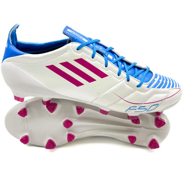 Adidas F50 Adizero FG Leather - Elite Lightning White/Radiant Pink/Cyan