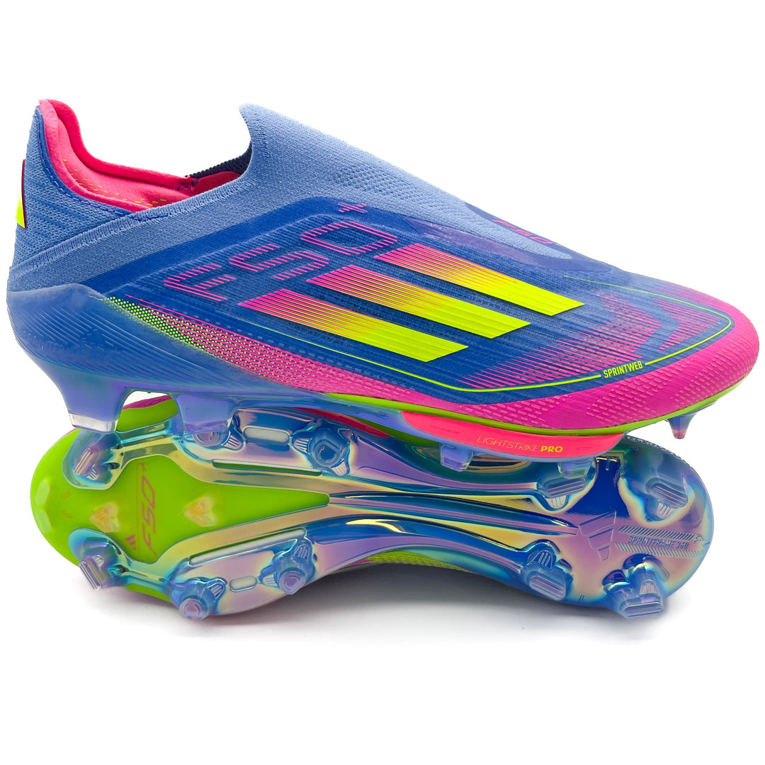 Adidas F50+ Laceless FG - Elite Celestial Victory - Blue Fusion/Lucid Lemon/Lucid Pink – Boots Plug, photo 1