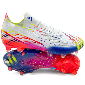 Adidas Predator Edge.1 Low FG - Elite Al Rihla - White/Solar Yellow/Power Blue