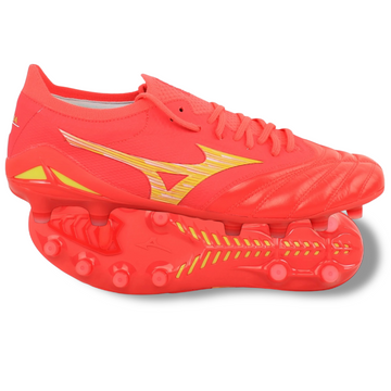 Mizuno Morelia Neo IV Beta Japan FG - Elite Release - Fiery Coral/Bolt