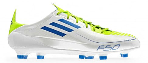 Adidas F50 adiZero II FG - Elite White/Anodised Blue/Slime – Boots Plug, photo 1