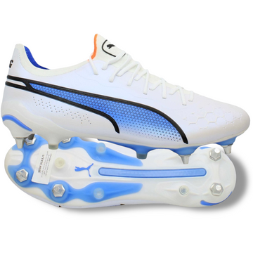 Puma King Ultimate MxSG - Elite Supercharge - Puma White/Puma Black/Blue Glimmer/Puma Ultra Orange