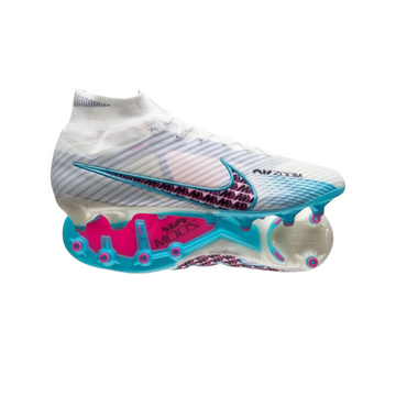Nike Mercurial Superfly 9 AG - Elite Blast - White/Baltic Blue/Pink Blast/Indigo Haze