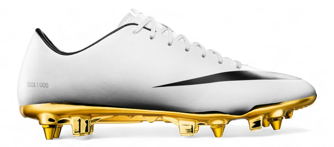 Nike Mercurial Vapor IX CR7 SG - Elite Ballon d'Or - White/Black/Metallic Gold – Boots Plug, photo 1