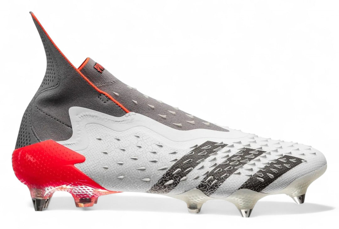 Adidas Predator Freak+ SG - Elite White Spark - White/Iron Metallic/Solar Red – Boots Plug, photo 1