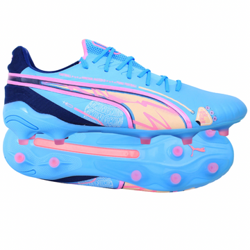 Puma King Ultimate FG/AG - Elite Volume Up - Luminous Blue/Poison Pink/Blazing Blue