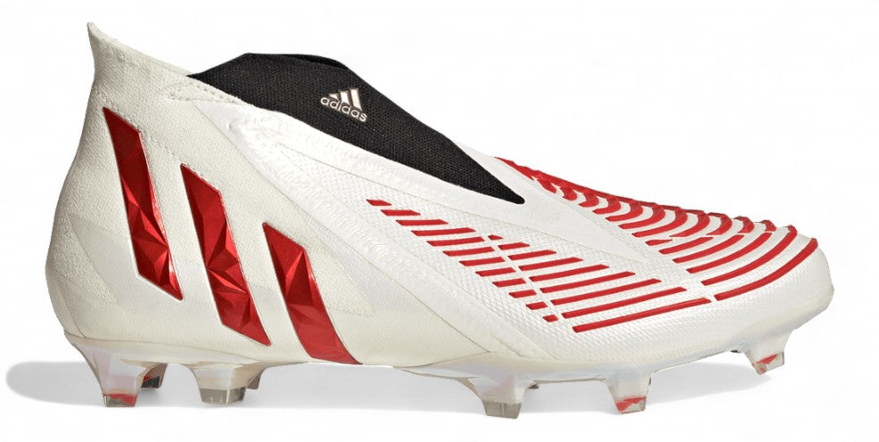 Adidas Predator Edge+ FG - Elite Showdown - Off White/Vivid Red/Gold Metallic – Boots Plug, photo 1
