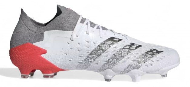 Adidas Predator Freak.1 Low FG - Elite WhiteSpark - White/Iron Metal/Solar Red – Boots Plug, photo 1