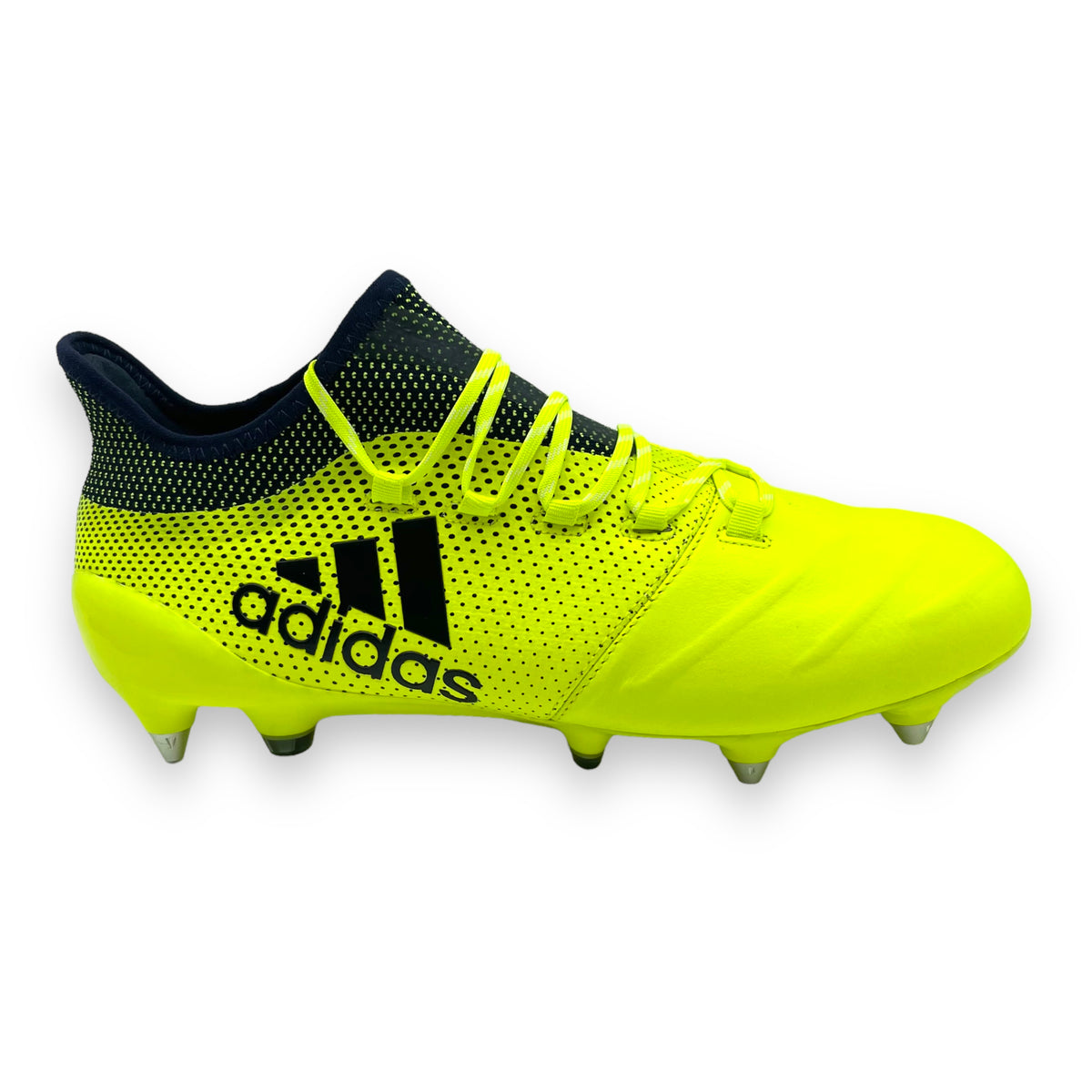 adidas サッカーシューズ イエロー/グリーン Adidas X 17.1 SG Leather ELITE 'Ocean Storm - Solar Yellow/Legend
