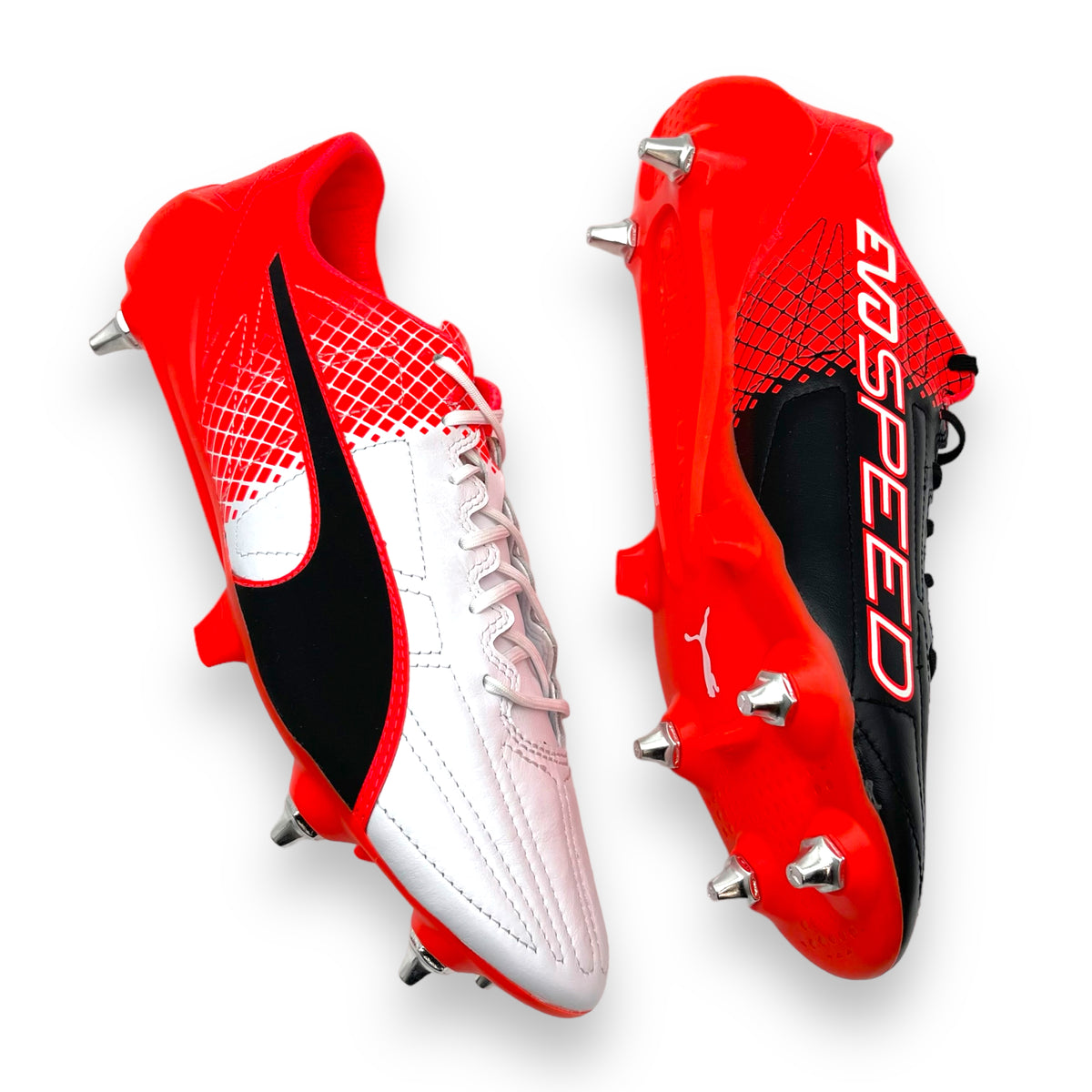 Puma Evospeed SL SG Leather ELITE 'Black/White/Red Blast' – Boots Plug