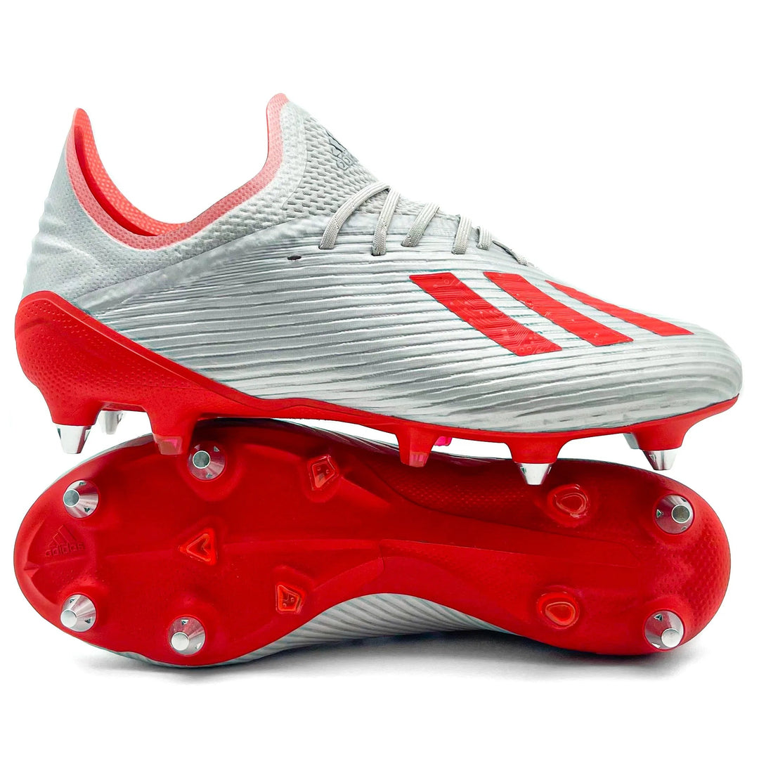 Adidas X 19.1 SG - Elite 302 Redirect - Silver Metallic/Red/White – Boots Plug, photo 1