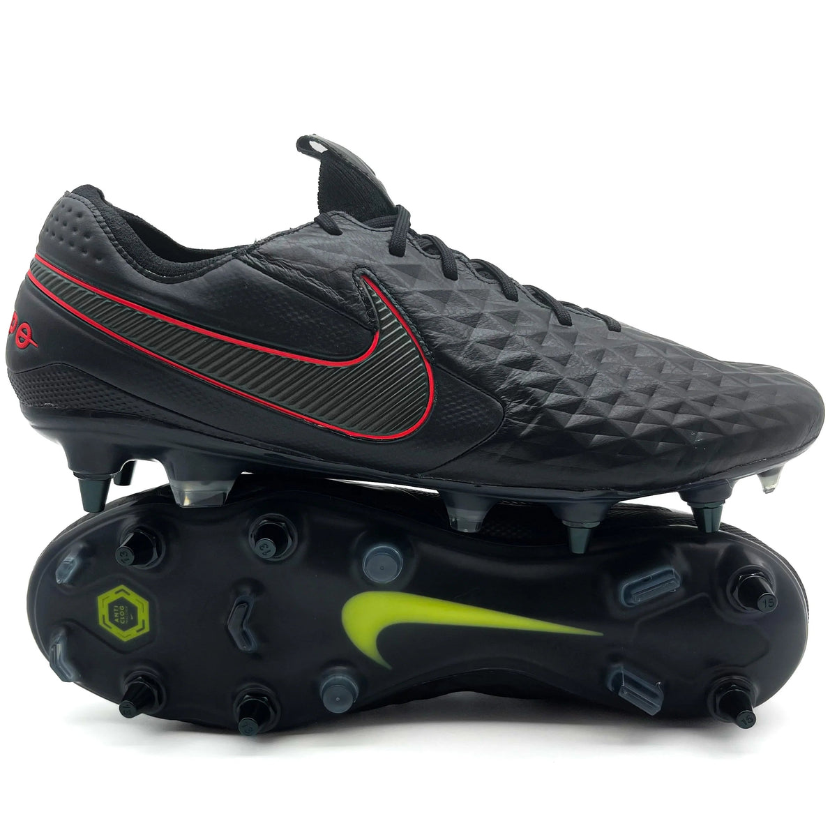Nike Tiempo Legend 8 SG ELITE AC 'Black X Chile Red - Black/Dark