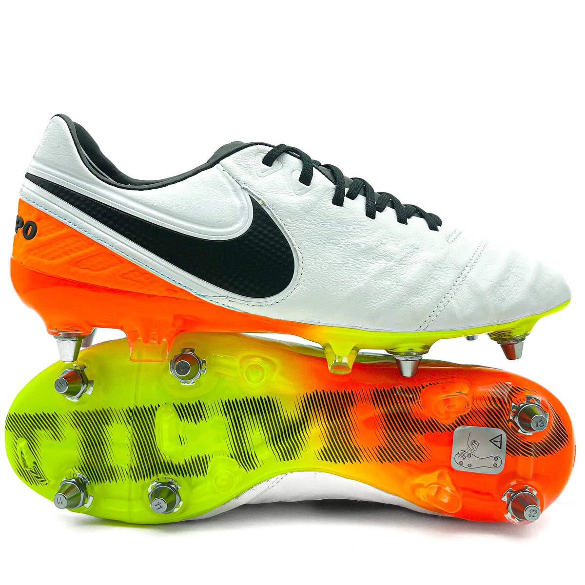 Nike Tiempo Legend VI SG-PRO Elite 'White/Black/Total Orange Nike Tiempo Legend VI SG-PRO Elite 'White/Black/Total Orange