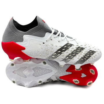 Adidas Predator Freak.1 Low FG - Elite Whitespark - White/Iron Metallic/Solar Red
