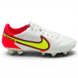 Nike Tiempo Legend 9 SG Elite "Anti-Clog Motivation - White/Volt/Bright Crimson"