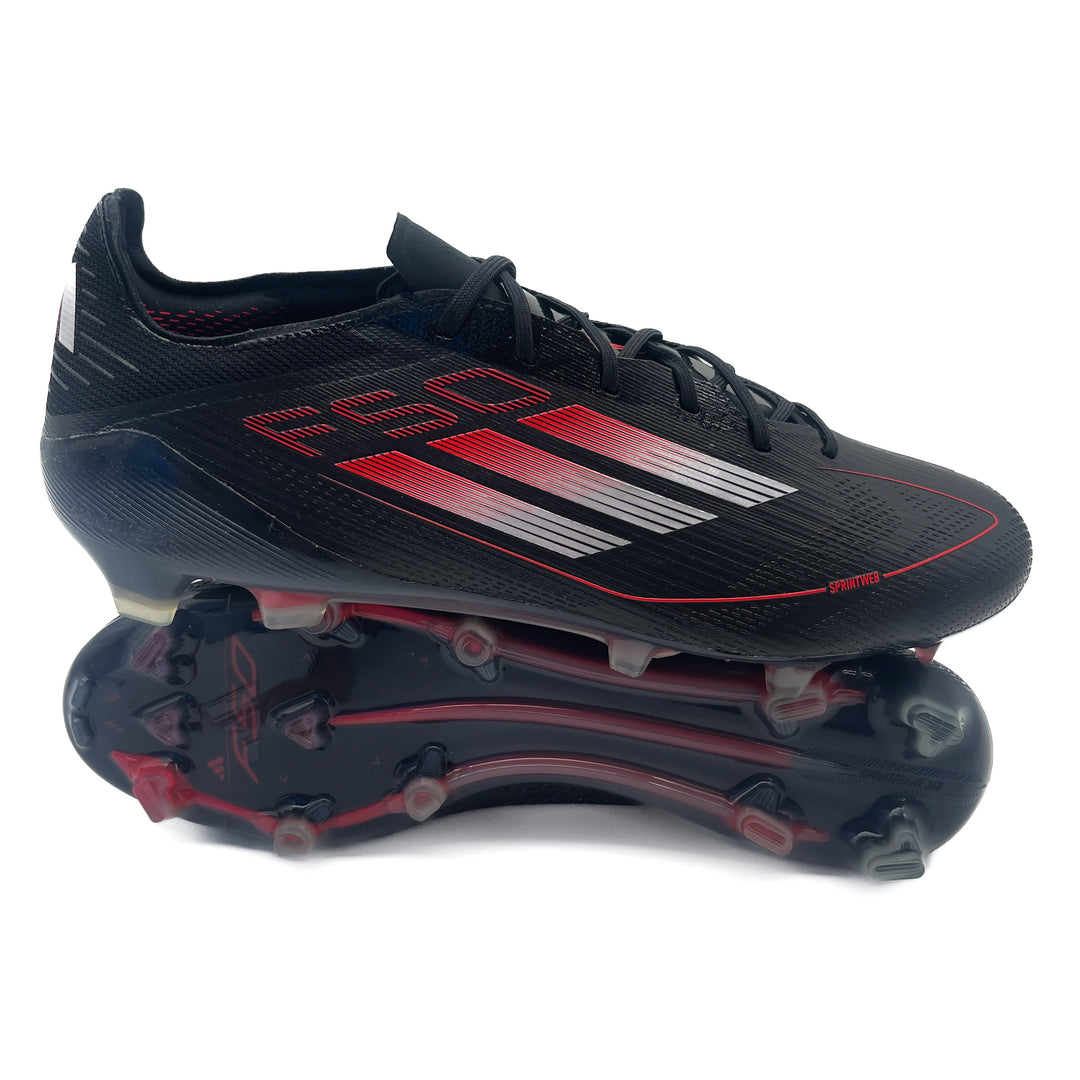 Adidas F50 Elite FG - Stealth Victory - Core Black/Iron Metallic/Lucid Red – Boots Plug, photo 1