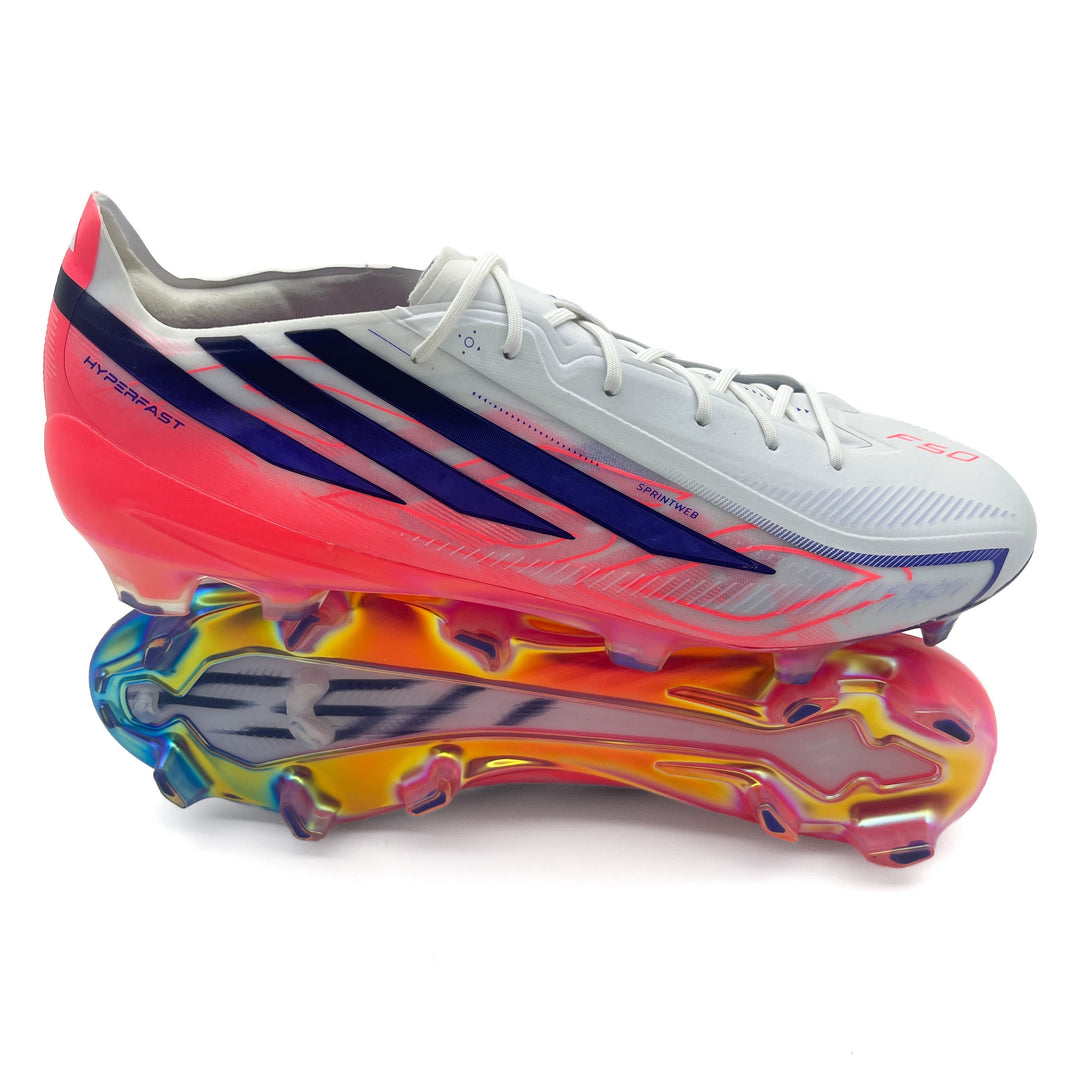 Adidas F50 Hyperfast Elite FG - Chaos vs Control - Cloud White/Solar Purple/Solar Turbo – Boots Plug, photo 1