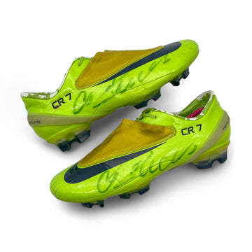 Nike Mercurial Vapor IV FG CR7 Match Worn & Signed - Volt/Gold