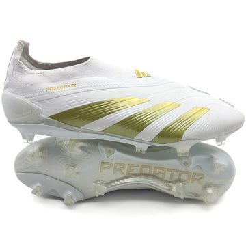 Adidas Predator Elite FG Laceless - White/Gold Metallic/White
