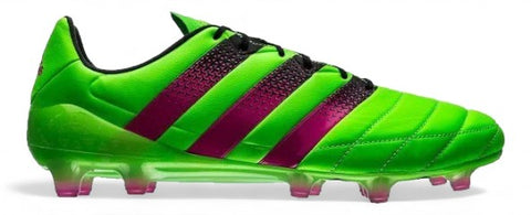 Adidas Ace 16.1 Leather FG/AG - Elite Solar Green/Shock Pink/Core Black – Boots Plug, photo 1