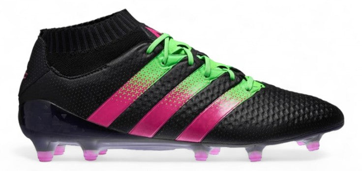 Adidas Ace 16.1 Primeknit FG/AG - Elite Core Black/Shock Pink/Solar Green – Boots Plug, photo 1