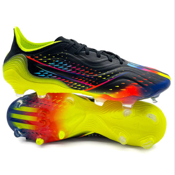 Adidas Copa Sense.1 FG ELITE 'Al Rihla - Core Black/Bright Cyan/Solar Yellow'