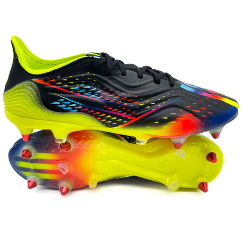 Adidas Copa Sense.1 SG  'Al Rihla - Core Black/Bright Cyan/Solar Yellow'