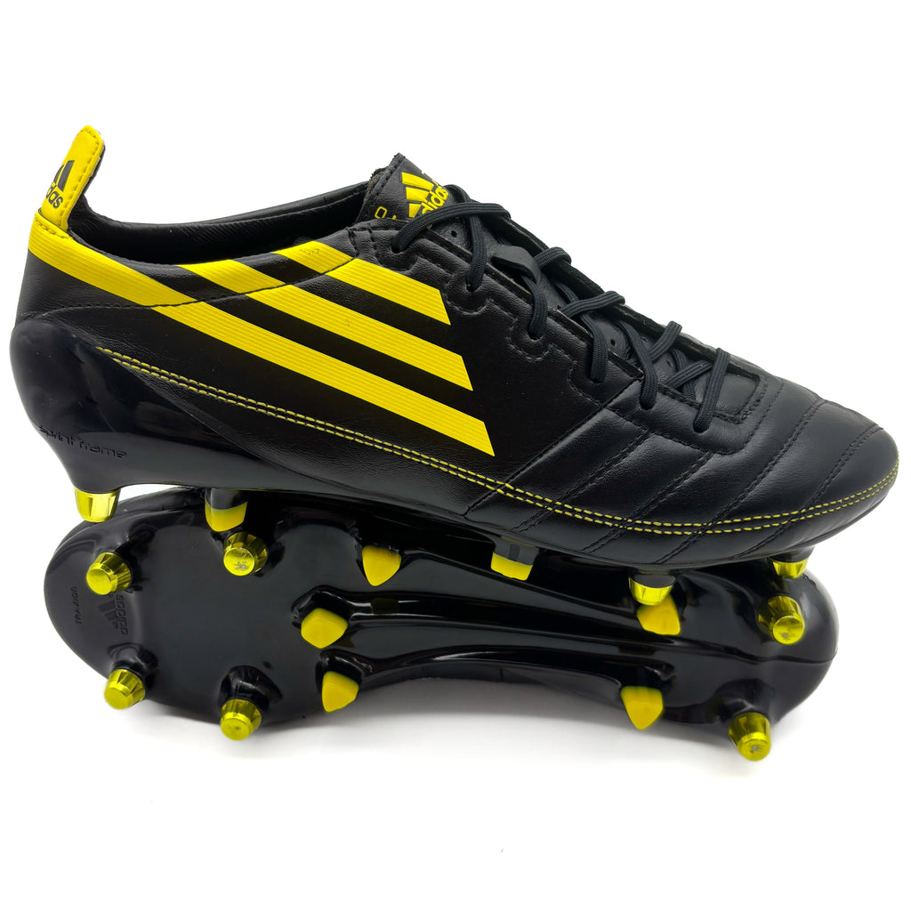 Adidas F50 Adizero SG ELITE 'Leather Remake - Core Black/Yellow