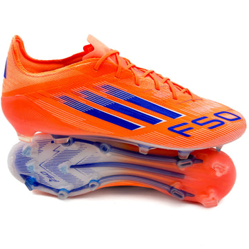 Adidas F50 FG Elite "Coral Blaze - Beam Orange/Lucid Blue/Footwear White"