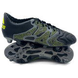 Adidas X 15.1 FG Leather 'Core Black/Solar Yellow/Night Metallic'