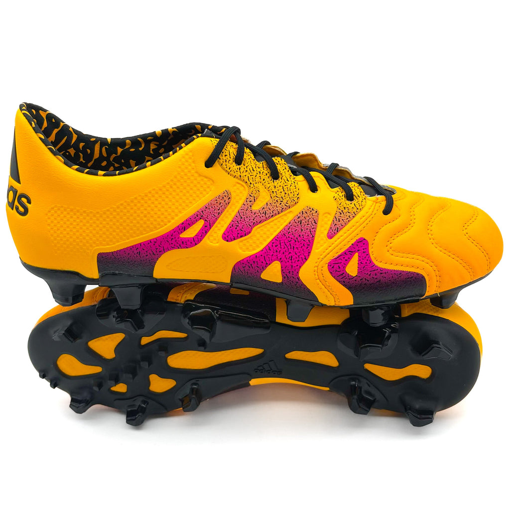 Adidas X 15.1 FG ELITE Leather 'Solar Gold/Core Black/Shock Pink