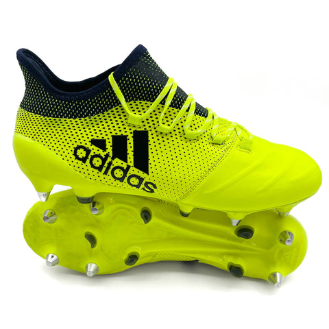 Adidas X 17.1 SG Leather 'Ocean Storm - Solar Yellow/Legend Ink'