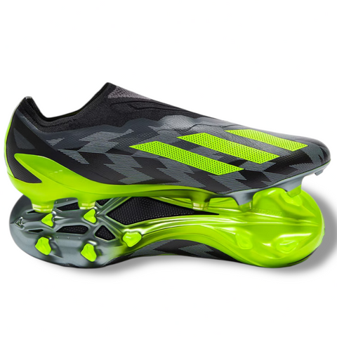 Adidas X Crazyfast.1 Laceless FG Limited Edition - Elite Crazycharged - Core Black/Solar Yellow/Grey Five – Boots Plug, photo 1