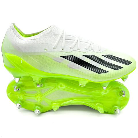 Adidas X Crazyfast.1 SG 'Crazyrush - Footwear White/Core Black/Lucid Lemon'