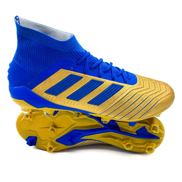 Adidas Predator 19.1 FG - Elite Input Code - Gold Metallic/Football Blue/White – Boots Plug, photo 1