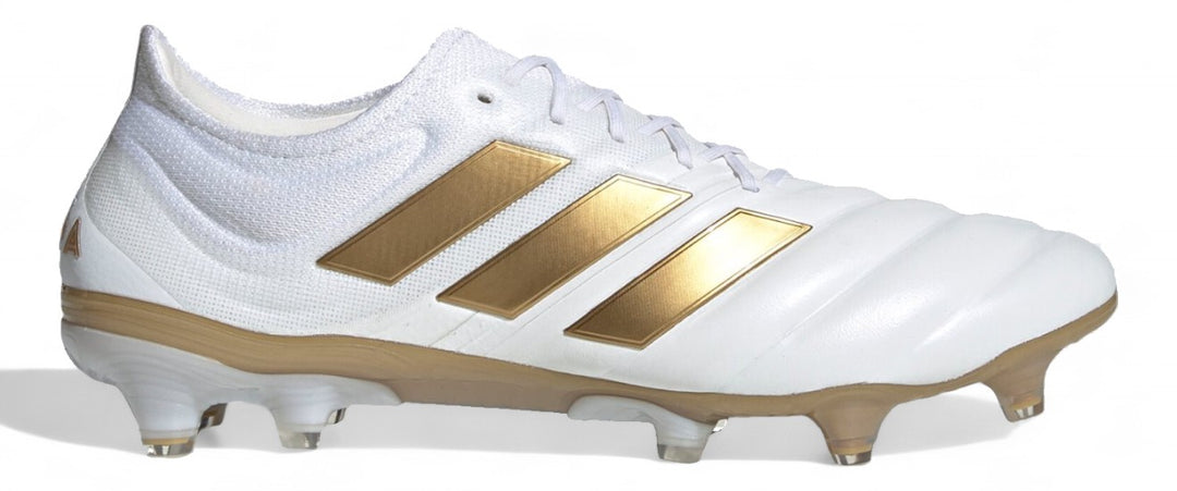 Adidas Copa 19.1 FG - Elite Input Code - White/Gold Metallic/Football Blue – Boots Plug, photo 1