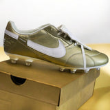 Custom Tongue Nike Premier FG ELITE 'Metallic Gold/White'