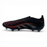 Adidas Predator Elite FG Elite "Stealth Victory - Core Black/Grey Four/Lucid Red"