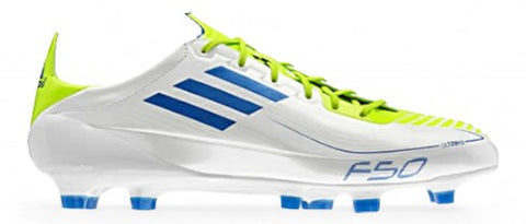 Adidas F50 adiZero II FG - Elite White/Anodised Blue/Slime – Boots Plug, photo 1