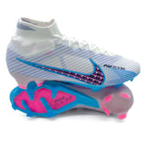 Nike Mercurial Superfly 9 FG 'Anti-Clog Blast - White/Baltic Blue/Pink Blast/Indigo Haze'