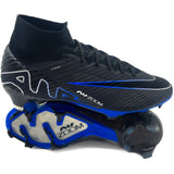 Nike Mercurial Superfly 9 FG ELITE "Shadow - Black/Chrome/Hyper Royal"