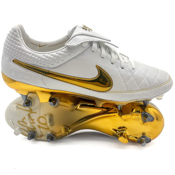 Nike Tiempo Legend V SG-PRO Elite "10R Touch of Gold - Metallic Summit White/Metallic Gold Coin LIMITED EDITION"