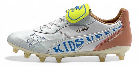 Puma King Top 2019 FG 'PUMA White/Mellow Yellow/Misty Rose/Team Light Blue LIMITED EDITION'