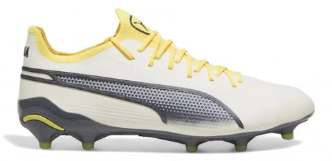 Puma King Ultimate FG 'Voltage - Alpine Snow/Asphalt/Yellow Blaze Women'