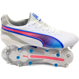 Puma King Ultimate SG Elite "Formula - White/Bluemazing/Flat Light Gray/Sunset Glow"