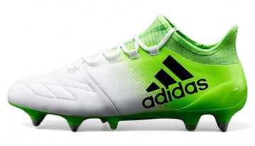 Adidas X 16.1 Leather SG - Elite Turbocharge - White/Core Black/Solar Green – Boots Plug, photo 1