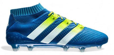 Adidas Ace 16.1 Primeknit FG/AG - Elite Shock Blue/Semi Solar Slime/White – Boots Plug, photo 1