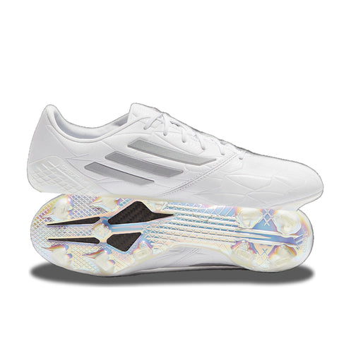 Adidas F50 adiZero IV Leather FG Limited Edition - Elite Speed Legacy - White/Silver Metallic/Core Black – Boots Plug, photo 1